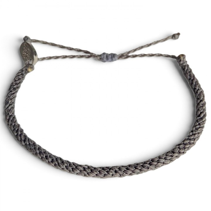 Tobillera Kumihimo Gris Oscuro