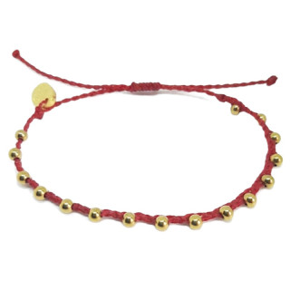 Bracelet Deseos Rojo Dorado