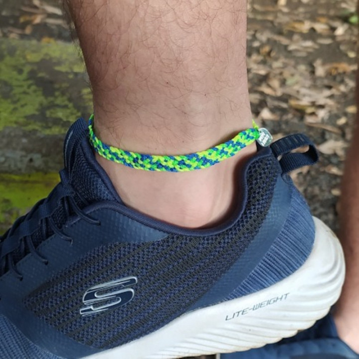 Tobillera Lima y Azul