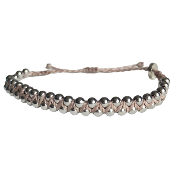 Bracelet Girasol Dusty Rose Plateado
