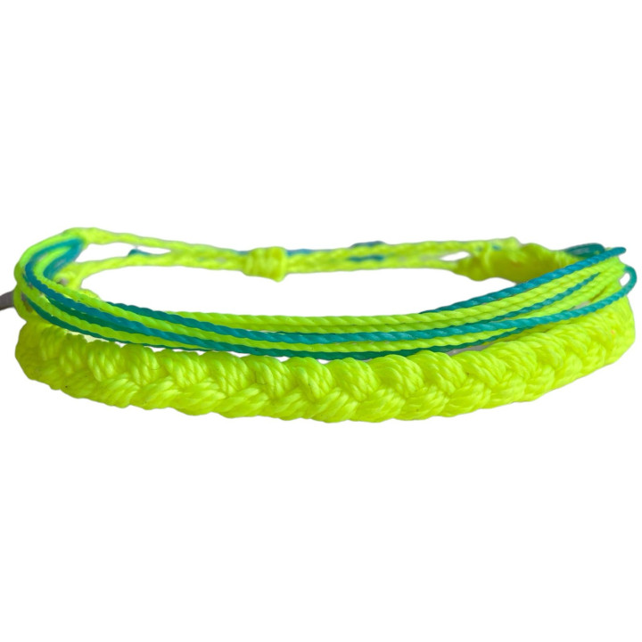 Pack Tobillera Lima y Turquesa