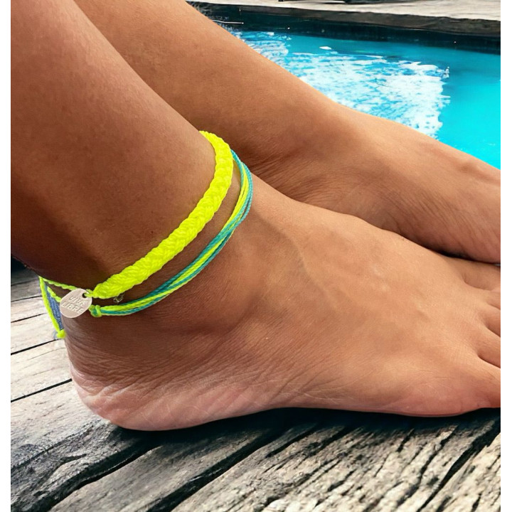 Pack Tobillera Lima y Turquesa