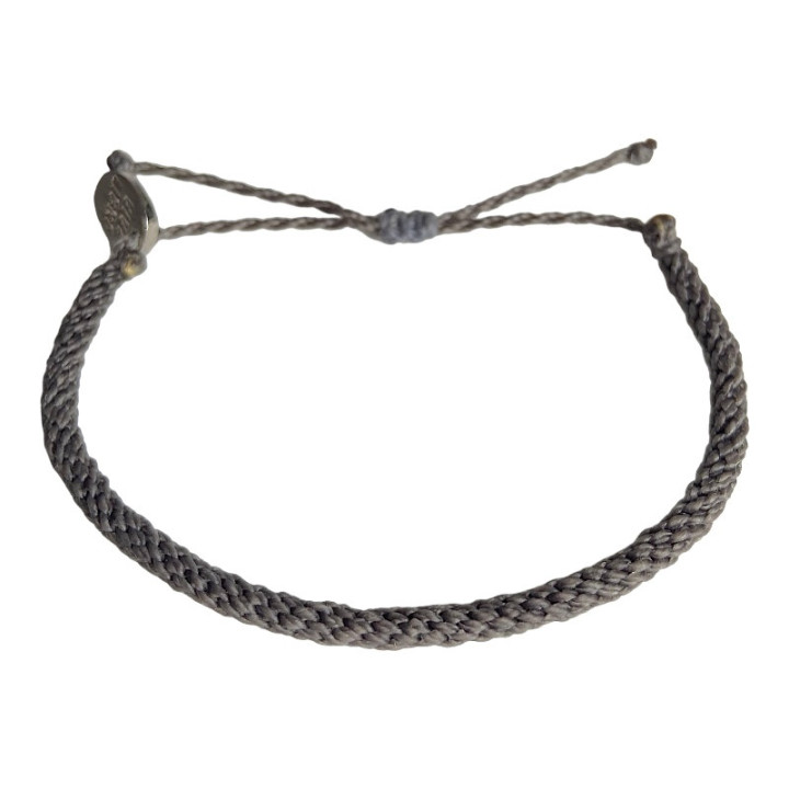 Tobillera Kumihimo Gris Oscuro