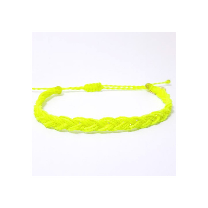 Tobillera Trenza Lima Limón Neón