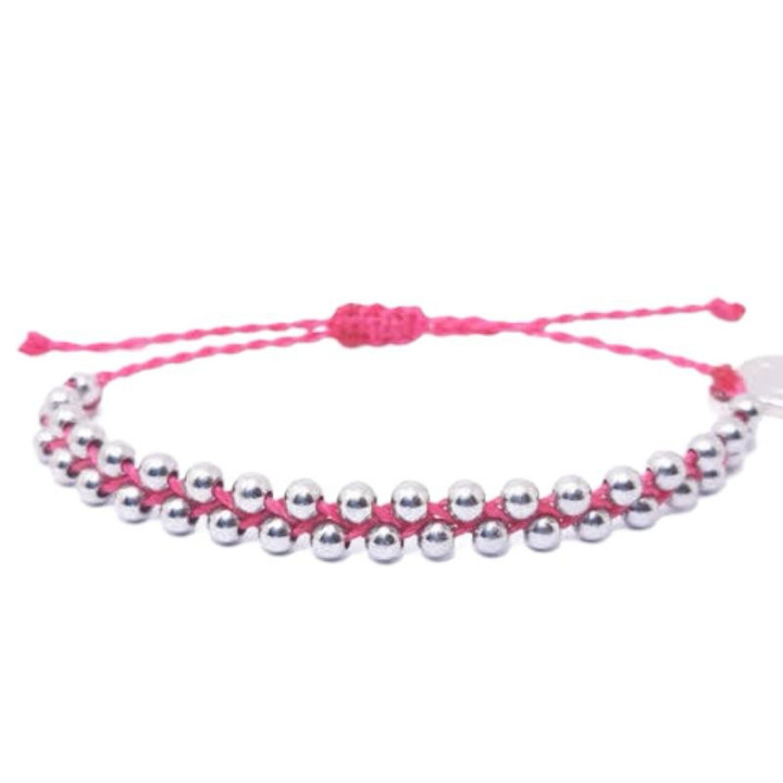 Bracelet Girasol Fucsia Plateado