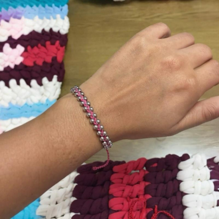 Bracelet Girasol Fucsia Plateado